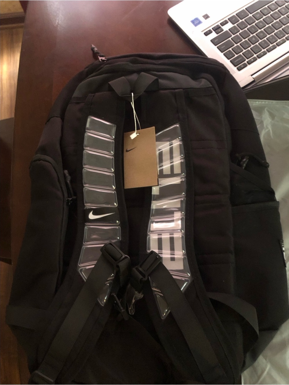 Nike Black Backpack with Clear Strap Panels